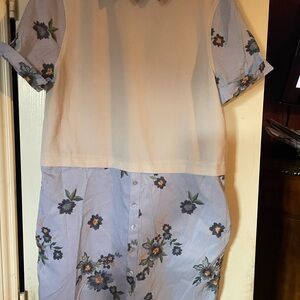 Beige by eci Striped Blue and White Shirt